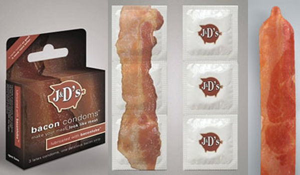Non è fricchettonismo indie: il preservativo al bacon esiste